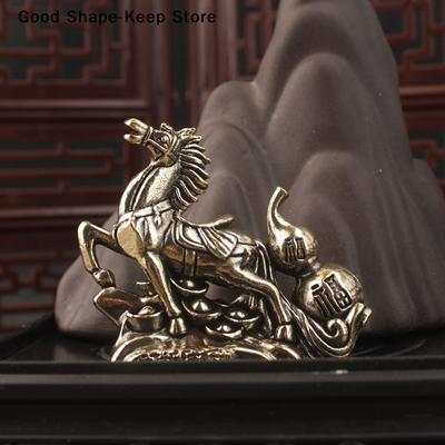 Creative Metal Craft Home Decorations Bronze Calabash Horse Desktop Ornament Decoration Zodiac Horse Statue Stereoscopic