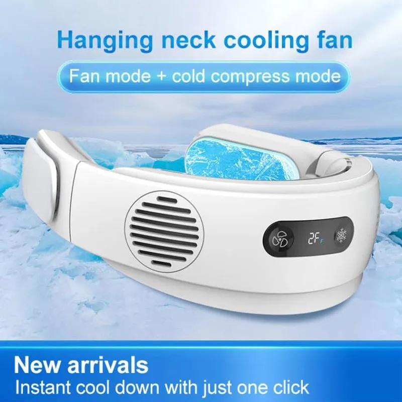 Mini Bladeless Fan Hanging Neck Leafless Fan Rechargeable Fan Mute Sports Fans For Home Outdoor Portable Fans Camping Fan