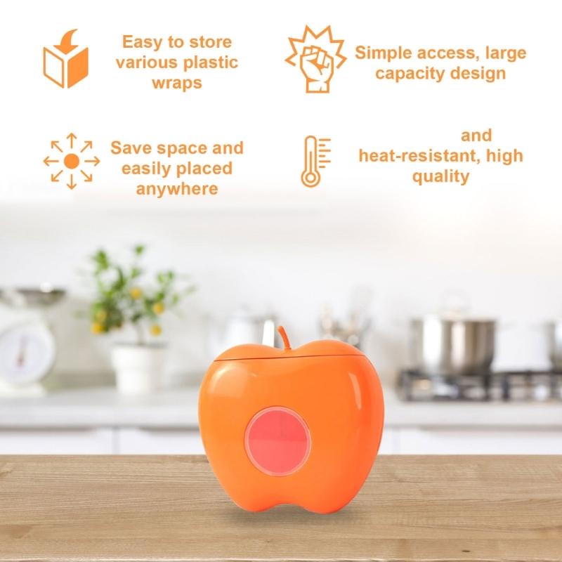 Practical Plastic Film Organizer Box Practical Food Wrap Storage Box Food Cover Cling Film Wrap Organizer