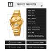 SKMEI 2120 Digital Quartz Watch for Men Waterproof Sport Dual Display Stainless Steel Mens Wristwatches Alarm Clock Reloj Hombre