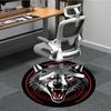 1pc Wolf Pack Office Round Area Rug, Under Office Chairs Bedroom Living Room Home Decor, Room Deco