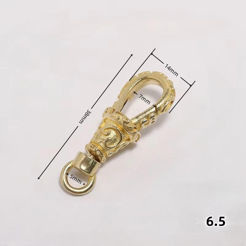 New Trendy Brass Gourd-shaped Key Hook Pendant Adjustable Lobster Clasp High-end Bag Buckle DIY Jewelry Accessories