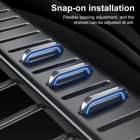 Szintes Állítható Serpenyőrendszerező Edénytároló Állvány Edény- és Serpenyőtartó Lábasállvány Konyhai Pultra és Szekrénybe