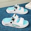 Slippers men's 2025 summer new wear non-slip thick bottom stepping on shit feeling bathroom beach sports dual-purpose cool slippers men