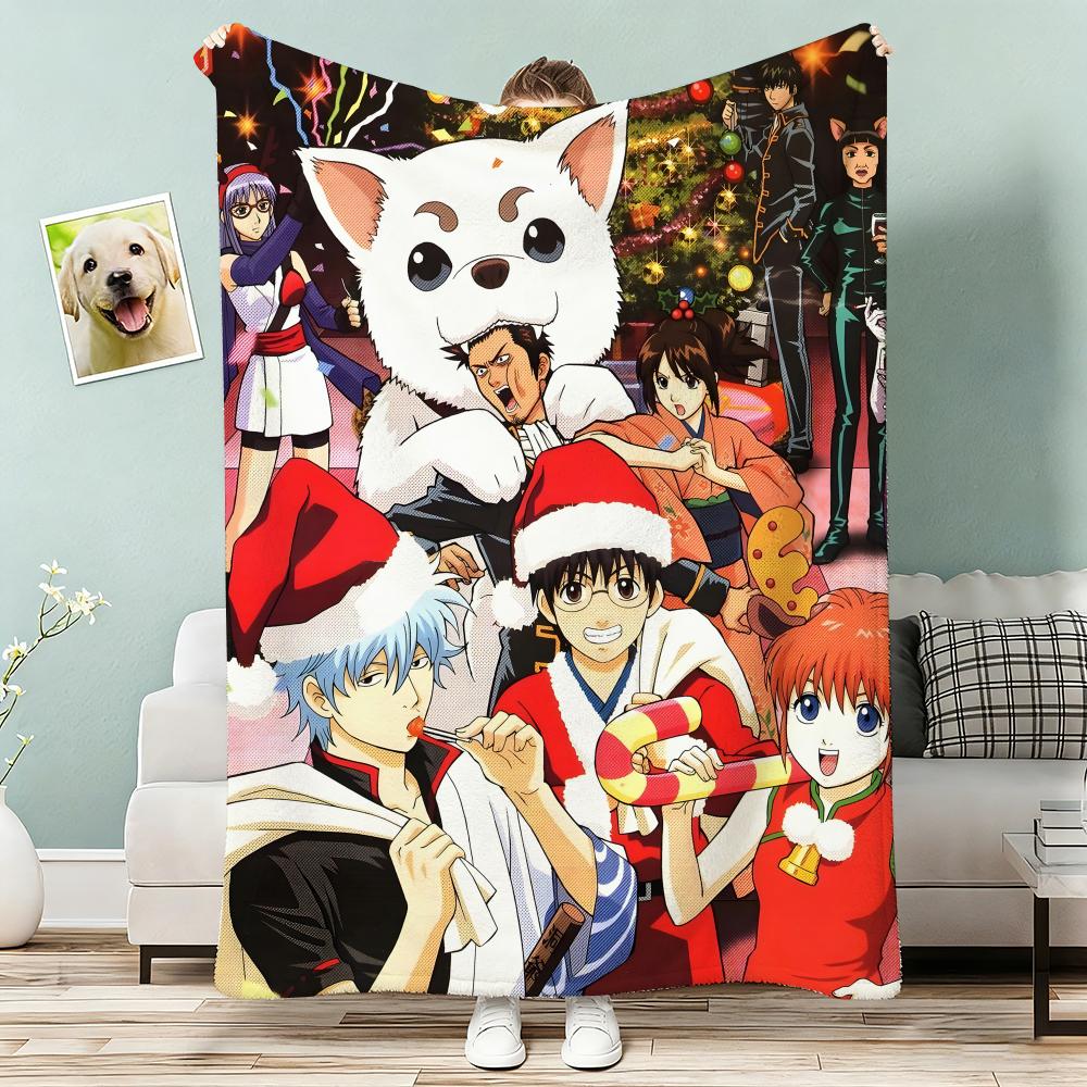 Gintama Throw Lightweight 240g Flannel Blanket Soft Skin-friendly for Summer Cooling