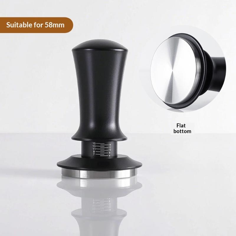 51/53/58mm Espresso Tamper With Calibrated Spring Ergonomic Barista Coffee Press for Café Commercial Use