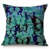 Colorful Butterflies Harmony Sofa Decoration Cushion Cover Butterfly Abstract Graffiti Nordic Cotton Linen Pillow Case Cojines