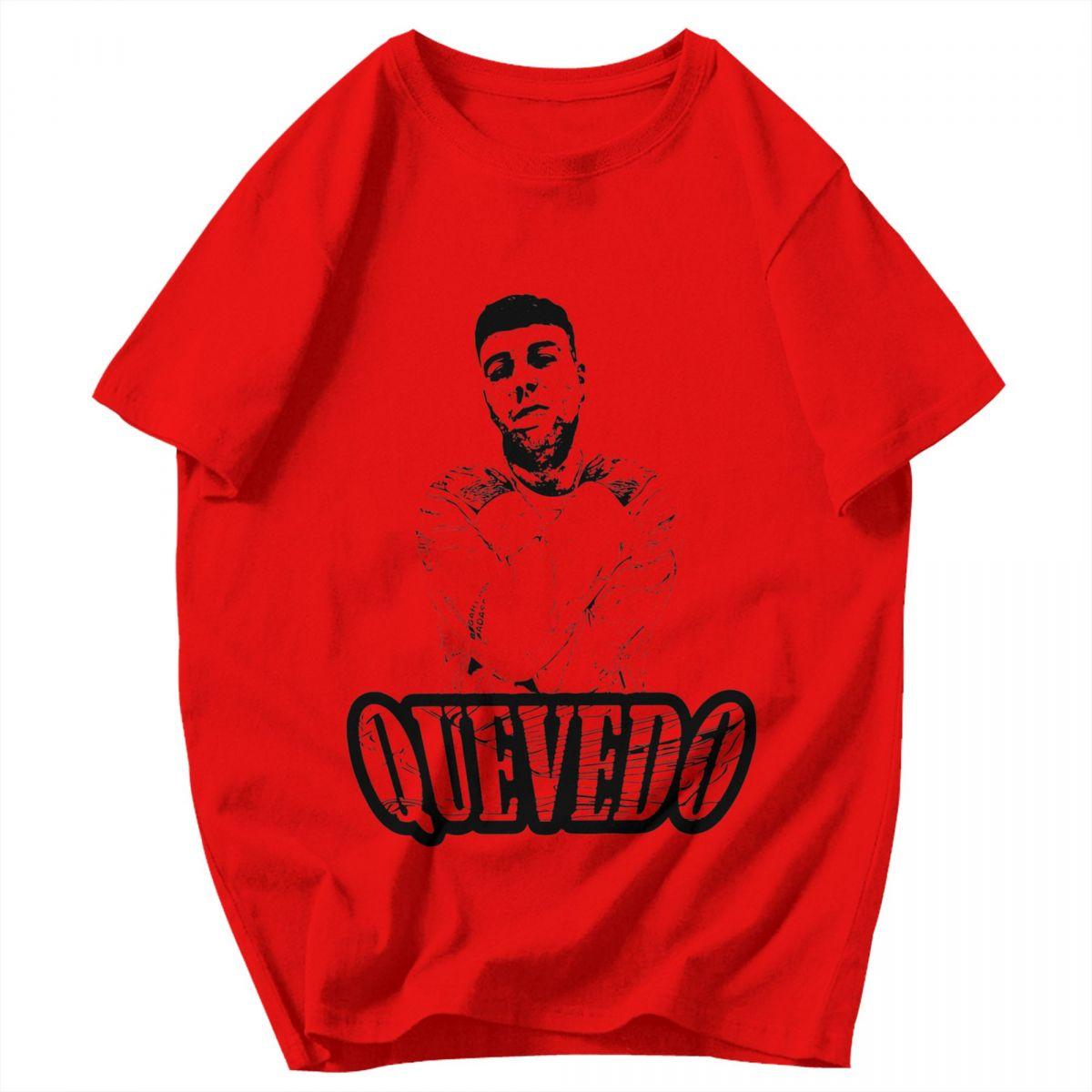 Мужская футболка Rapper QUEVEDO Модные Попсы Y2K Графические Аниме Унисекс Топы Футболки S