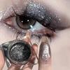 Glitter Punk Smoky Black Gelová paletka na oční stíny Metalická Tmavě stříbrná Mokré oči Zvýrazňovač stínů Pearl Pigments Kosmetika