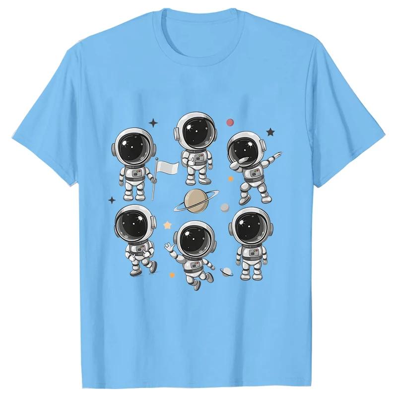 Harajuku Funny Aesthetic Tshirt Women Summer Fashion Cartoon Astronaut Graphic Y2k Tops Universe Space Punk Female Tees Shirt