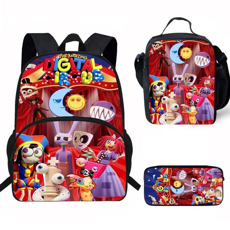 Kinder Cartoon Rucksack Set Grundschüler Mit Lunchtasche Federmäppchen - Leicht Ergonomisch Oxford Stoff