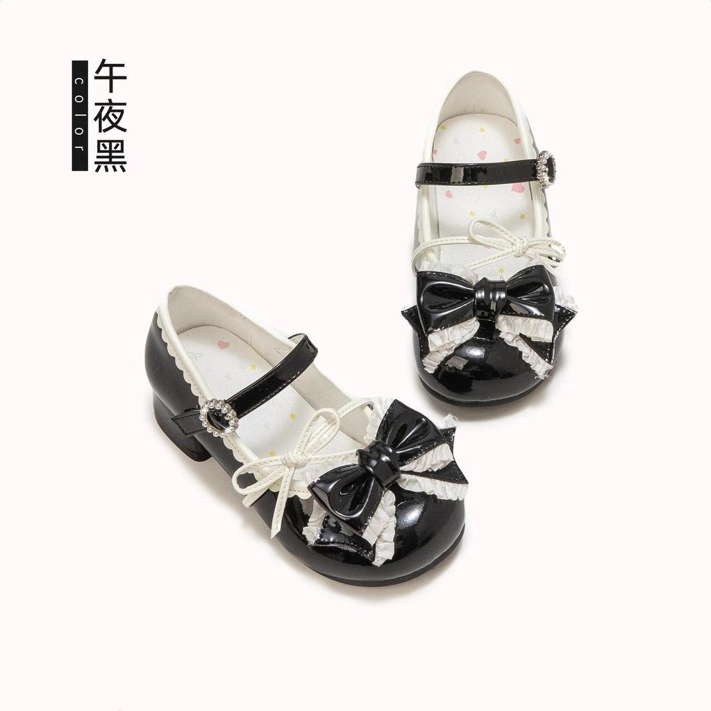 Girls Princess Shoes Small Leather Shoes Children's Shoes Soft Sole Fashion Little Girls Shoes Big Kids Lolita High Heels
