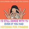 Hot Dog Fingers Letex Gloves for Halloween Creepy Dress-up Costume Props for Costume Parties