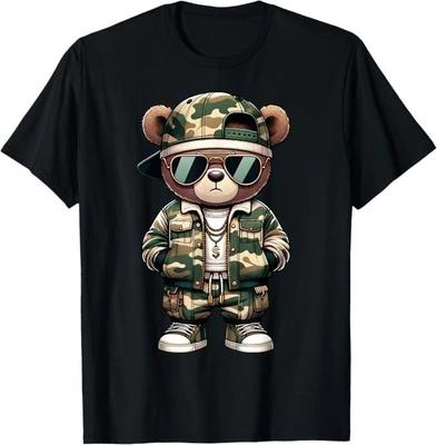 Camouflage Hip Hop Teddybär Camouflage Gangsta Streetwear Hustle T-Shirt