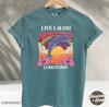 Live Laugh Lobotomy T-Shirt, Ungezügeltes Delfin T-Shirt, Regenbogen Vintage Grafik T-Shirt, Lustiges Delfin Meme T-Shirt, albernes T-Shirt