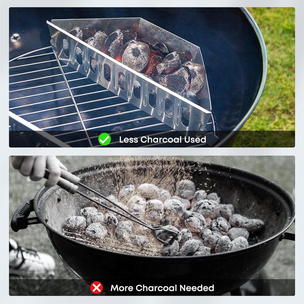 D2 2Pcs Charcoal Basket BBQ Charcoal Grill Basket Holders BBQ Grilling Accessories Replacement for BBQ Grill Tools Accessories