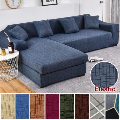 Fundas Estampadas para Sofá de Sala de Estar Funda Elástica para Sofá de Esquina Funda Deslizante para Sofá en L Protector de Muebles de Chaise Longue 1/2/3/4 Plazas