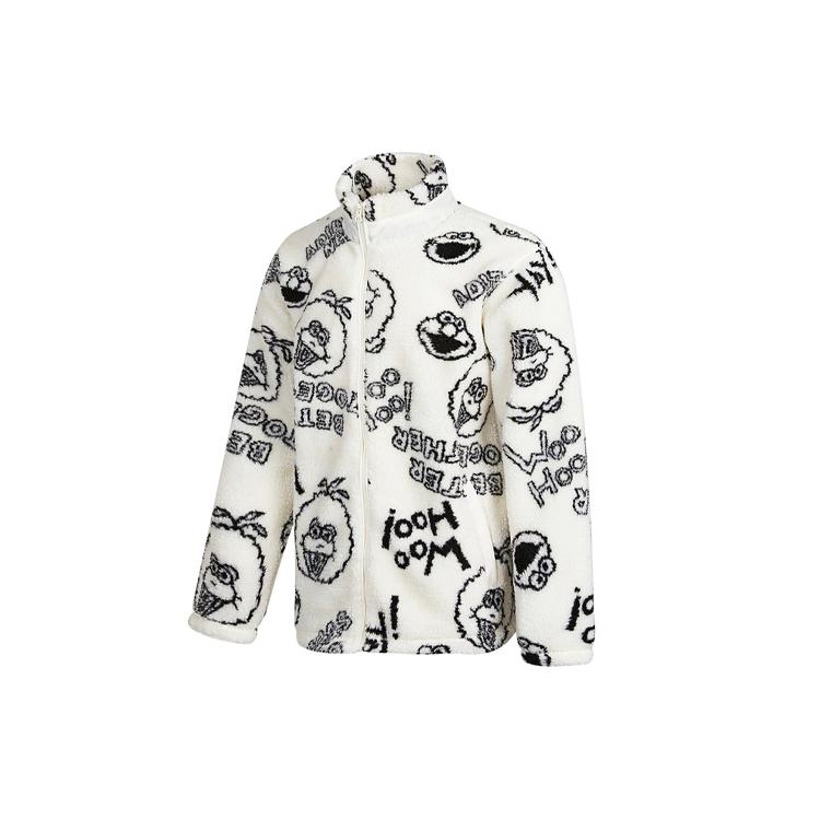 adidas Neo X SESAMSTRASSE Sesamstraße Co-Branding Kollektion Samtjacken Unisex Weiß Stehkragen Moderat HD7298