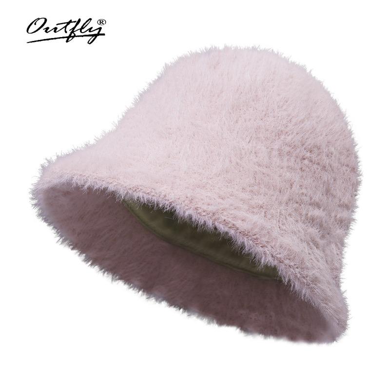 Hut mit kleinem Gesicht Damen Herbst und Winter Temperament Kaninchenplüsch Fischerhut vielseitiger Fischerhut thermischer Beckenhut Tide