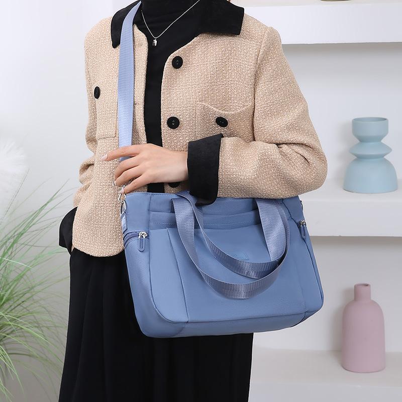 Women’s Large Capacity Nylon Tote Bag Waterproof Shoulder Handbag Casual Crossbody Bag Multi Pocket Travel Work Shopping Purse