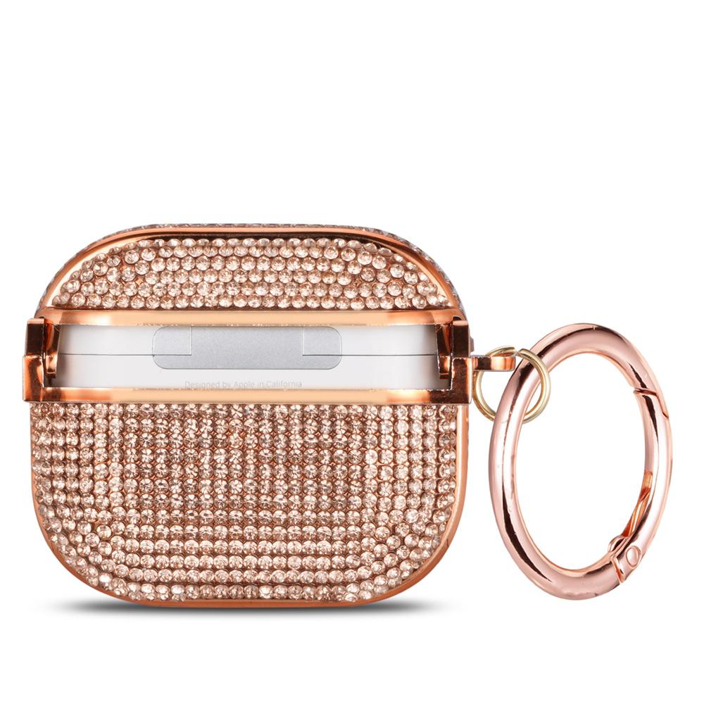 Custodia Protettiva Dura Bling Diamond Glitterata con Strass Crystal per Apple Airpods Pro 3/Pro 2/Pro/4/3/2 Borsa per Auricolari Bluetooth
