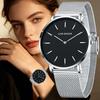 LIGE Elegante Damen Armbanduhr Mode Ultra Dünn Netz Wasserdicht Sport Quarzuhren für Damen Relogios Feminino+BOX
