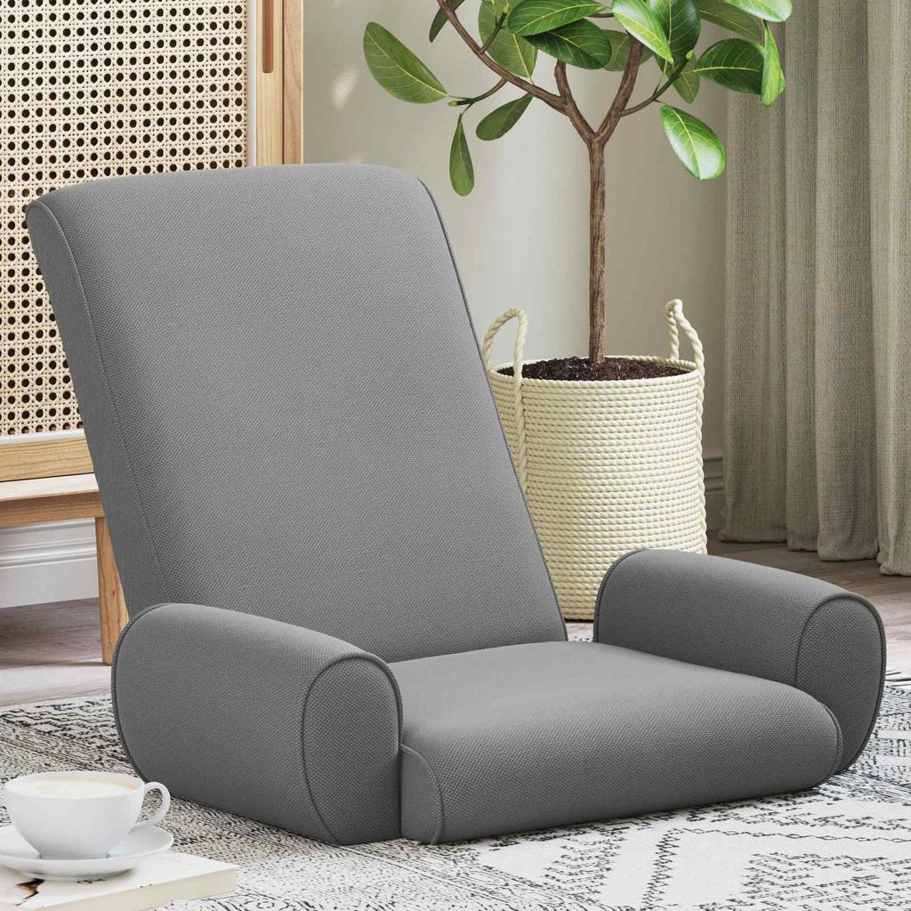 Adjustable Footstool Dark Grey Coarse Velvet