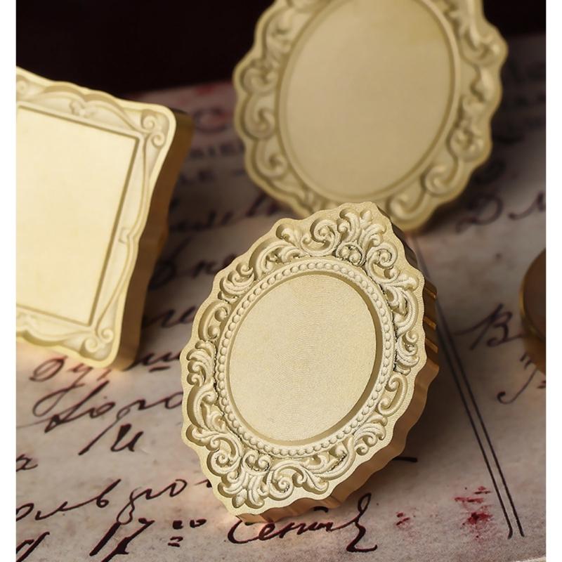 Matte Photo Frame Stamp Sealing Wax Stamp Head Fire Paint Lacquer Brass Seal Wax Stamp Head Envelope Wedding Invitation