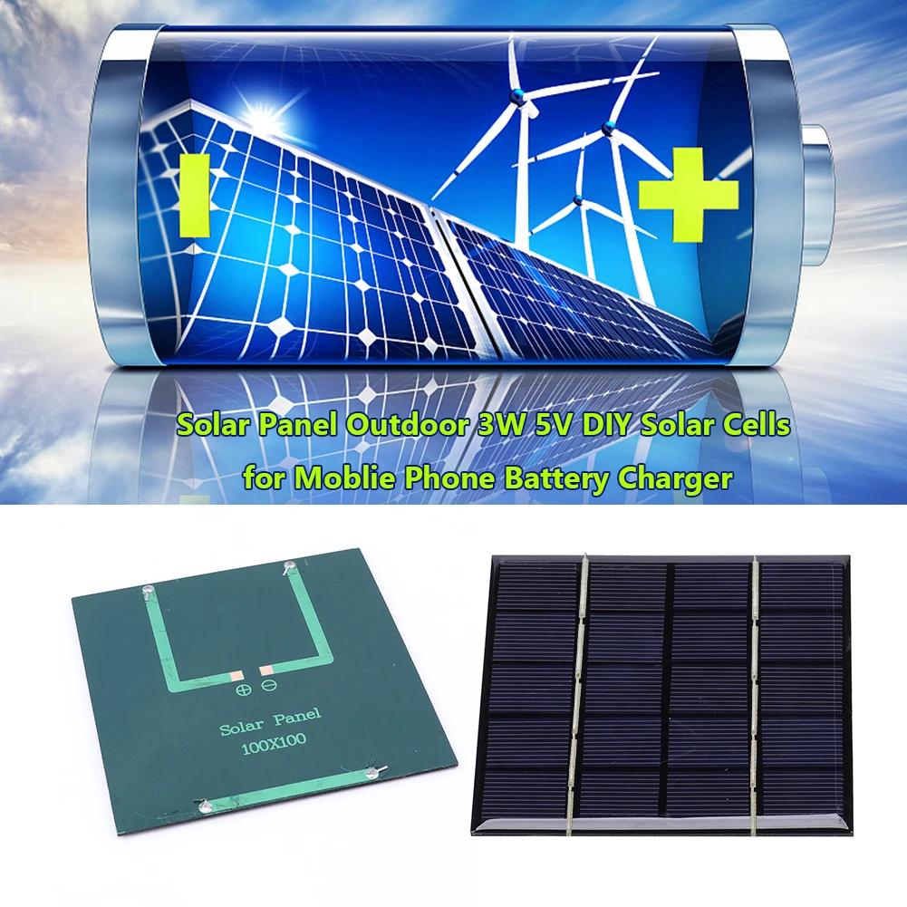 Portable Solar Panel 3/5W 2/5V Solar Charging Panel High-efficiency Solar Cells For 3.7V Battery 3-5V Battery/Phone Charger