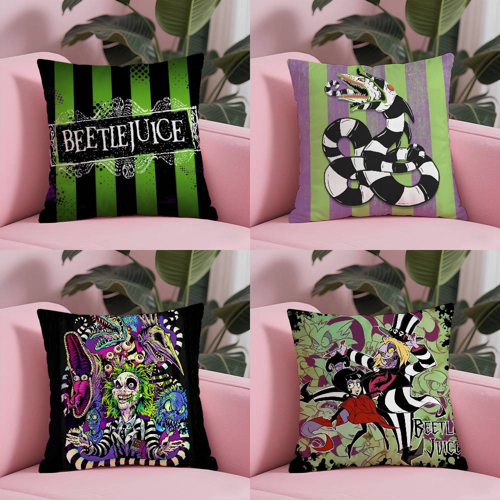 Horible B-Beetlejuices Filmkissenbezug, milbenabweisend, mit unsichtbarem Reißverschluss, seidig-kurzplüschig, Sofakissenbezug