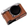 CLC Handmade FUJIFILM X-M5 Camera Case, Camera Cover, Camera Bag, Genuine Leather with Cowhide Leather Top, Metal Base Plate, and Handle (Brown M-BOX)