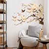 Painted Flower, Branch and Magpie Home Background Wall Decoration Stickers
