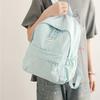 High-value Solid-color Backpack Women's 2025 New College Student Schoolbag Large-capacity Lightweight Short-distance Travel Backpack