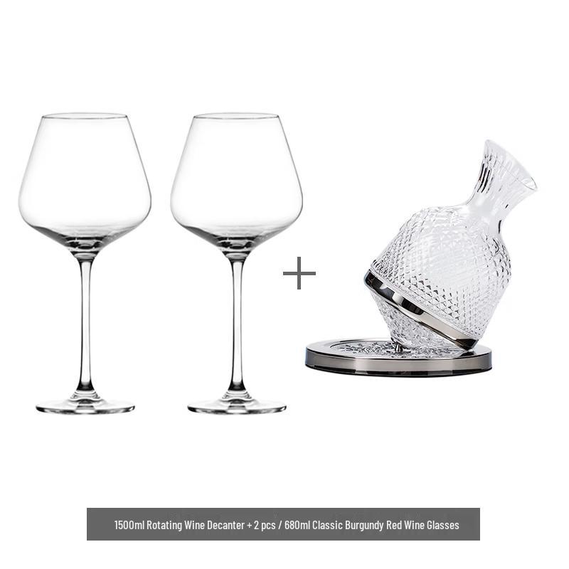 Sichun Luxury Rotating Crystal Wine Decanter Set