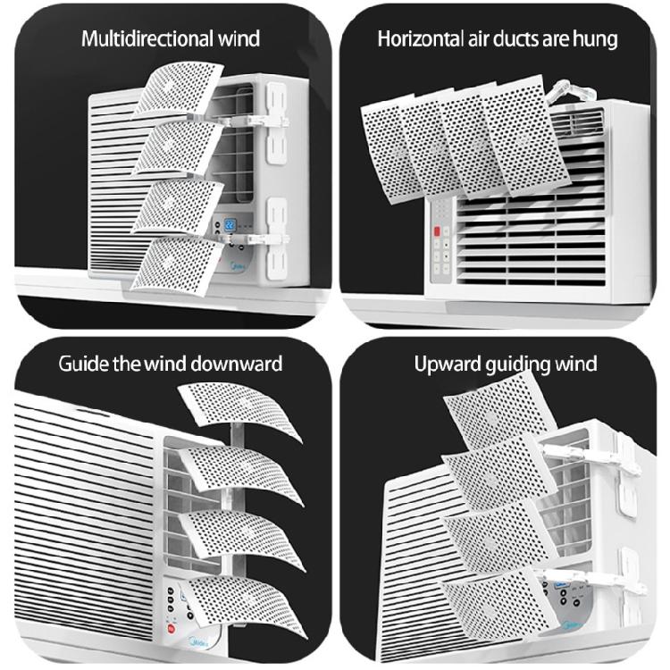 Fensterklimaanlage Deflektor Lüftungsschlitz Deflektor Universell Verstellbarer Winkel Raumklimaanlage Verhindert Blasen