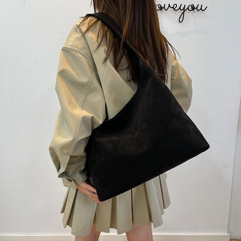 Suede Leopard Print Bag Women's Large-capacity New Autumn and Winter Matte Retro Messenger Bag Tote Bag