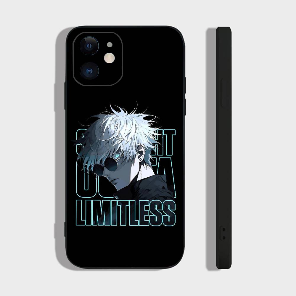 Anime J-Jujutsu Kaisen For IPhone 15 16 14 Plus 13 12 11 17 Pro Max 17 Air Black Soft Phone Cover