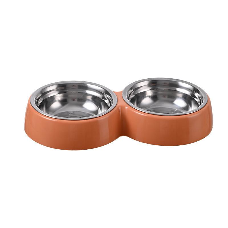 Colorful Pet Stainless Steel Double Bowl Plastic Pet Bowl Wholesale From Factory