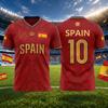 2026 Spain Soccer Jersey Spain Fan Gift National Team Tee Summer Sports Men's T-Shirt Children's Clothing Tee Y2k Woman