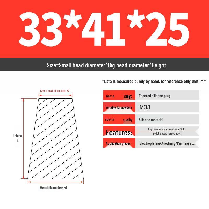 High-Temperature Resistant Silicone Tapered Stopper with Threaded Hole Plug for Sealing and Oxidation Protection