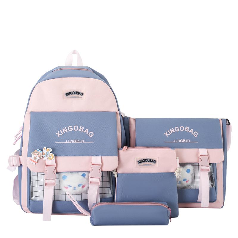 New College Style School Bag Girls Junior High School Backpack Korean Version Elementary School High School Backpack Mori Versatile School Bag