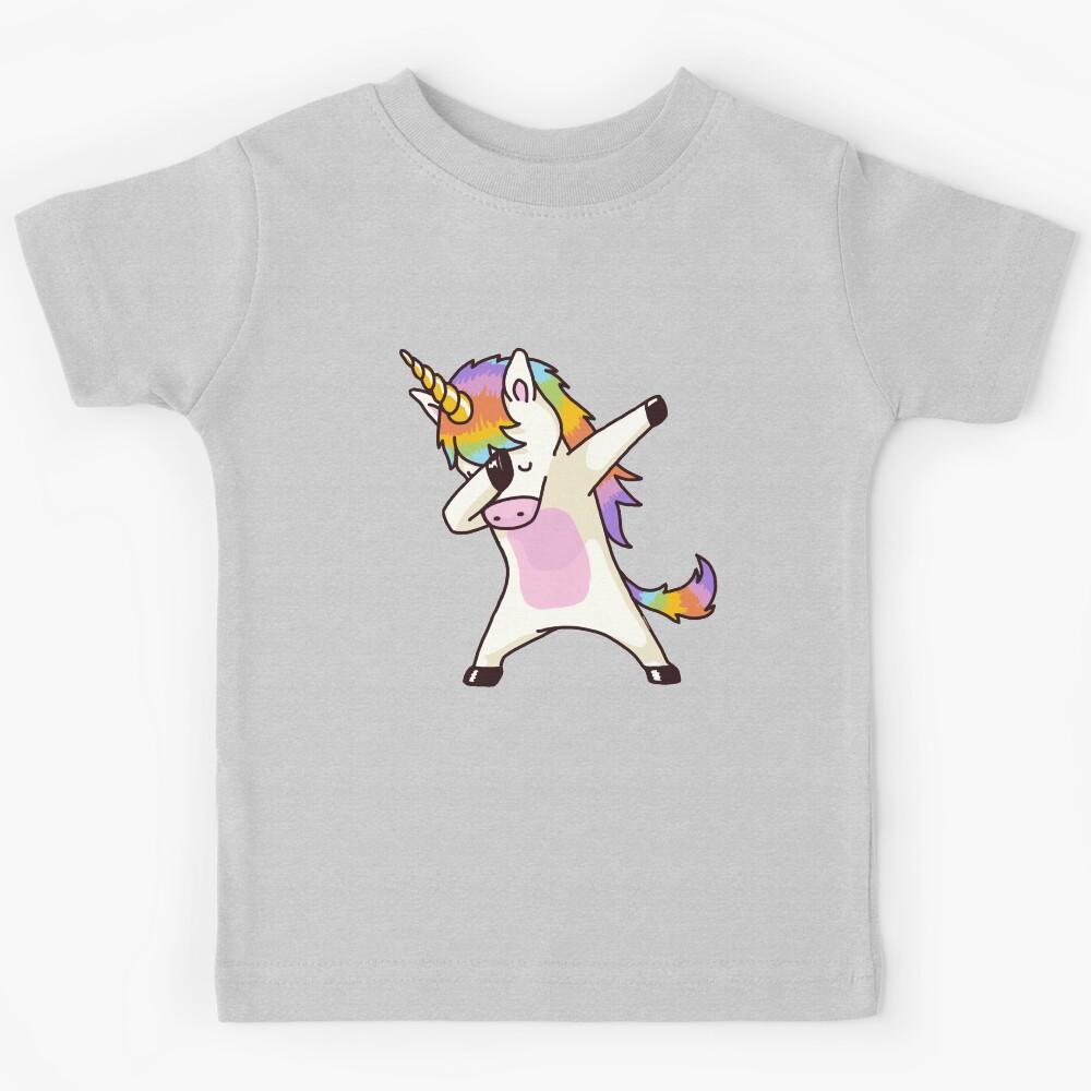 Dabbing Unicorn Shirt Hip Hop Dab Pose Kids T-Shirt 160