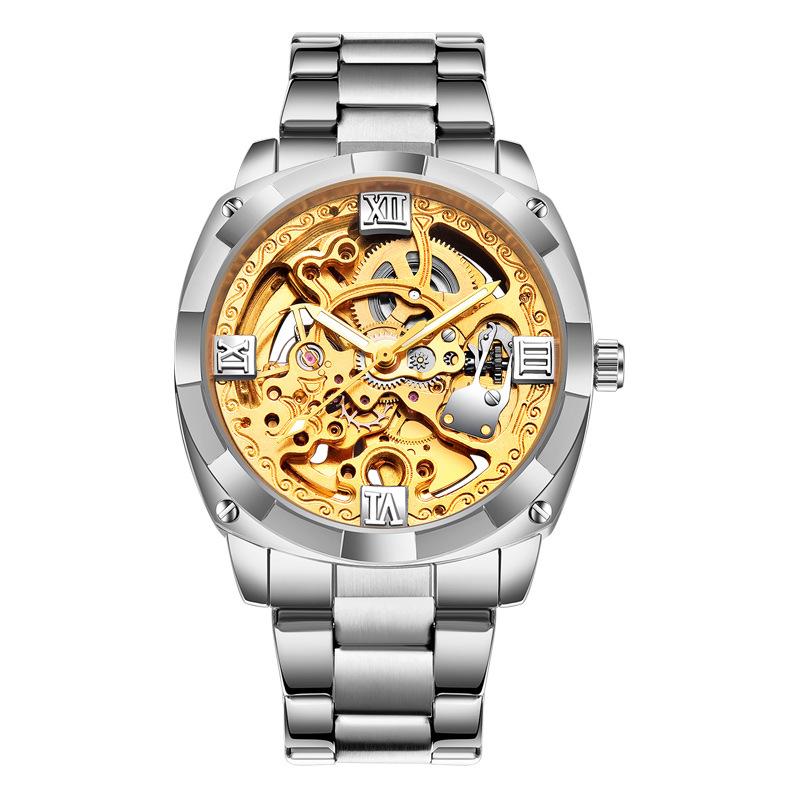 

Mechanical Men s Watch Stainless Steel Automatic Skeleton Watch Waterproof Watches for Men Gifts