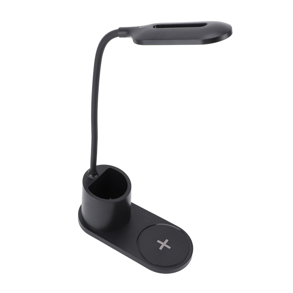LED Desk Lamp Touch Control Flexible Arm Small Table Light with Wireless   Pen Holder for Dorm Bedroom