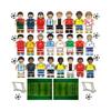 24 Piezas Juego de Rol Estrella de Fútbol Competición Deportiva Bloques de Construcción