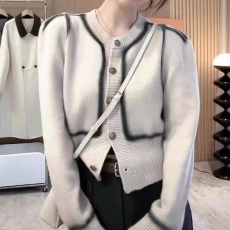 

Высококлассный дизайнерский свитер с градиентной окраской, женский вязаный кардиган на пуговицах, уникальный элегантный верх с длинным рукавом для верхней одежды XL белый