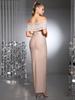 Elegant Pearl Beaded Rhinestone Off-Shoulder Bodycon Bandage Evening Dress