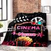 Cinema Movie Time Personalized Blankets Cozy Soft Lightweight Allseason Multipurpose Blanket For Picnics Sofas Offices Beds Living Rooms Perfect Gift