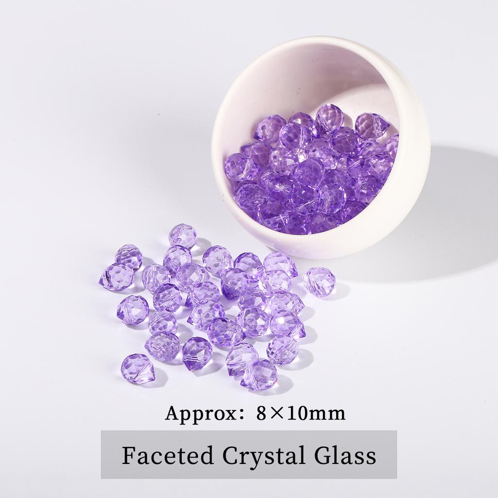 50 Pcs/lot Colorful Glass Crystal Bead AB Color Faceted Shiny Water Drop Bead for Jewelry Making DIY Necklace Earrings Accessory