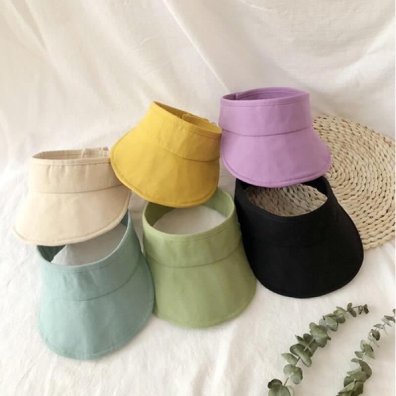 Children s Collared Cotton Sun Cap Hat Sun Hat Summer Hat beige